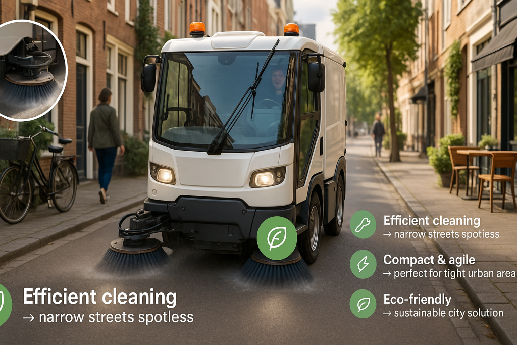 Compact Sweeper for Narrow Streets