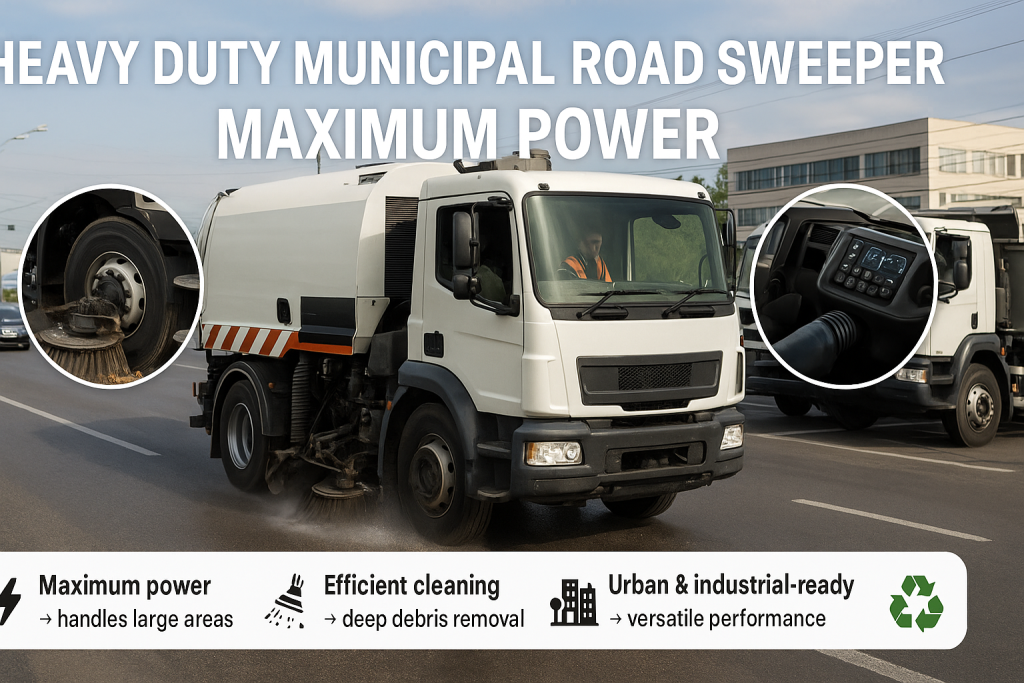 heavy duty municipal road sweeper