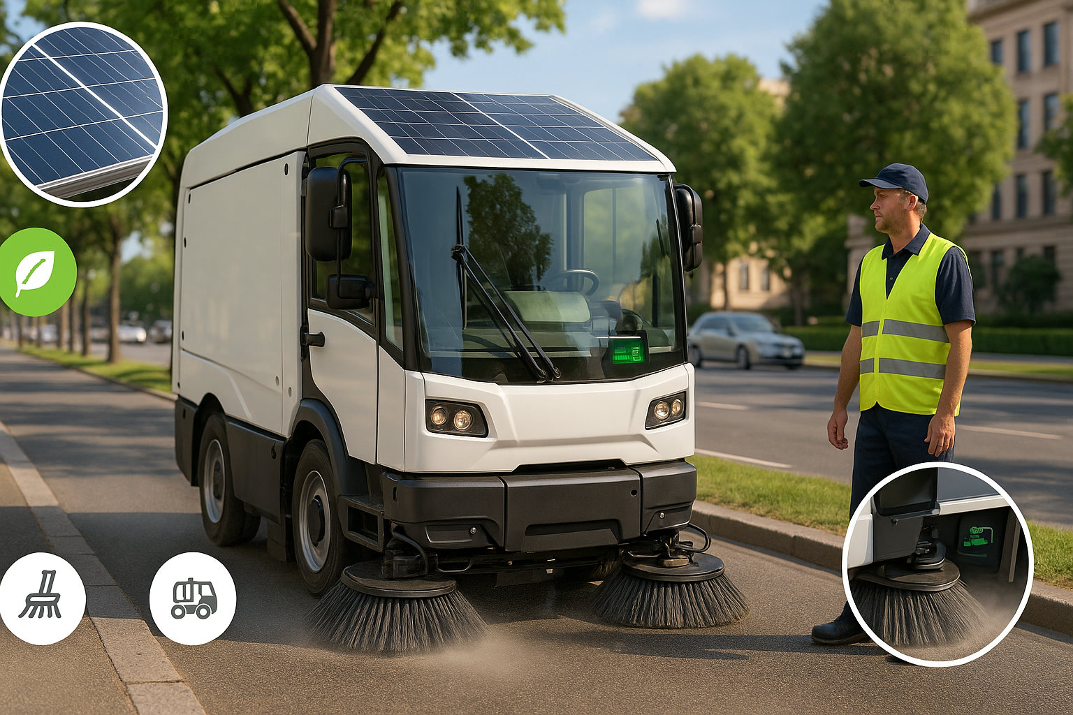 Street Sweeper with Solar Power